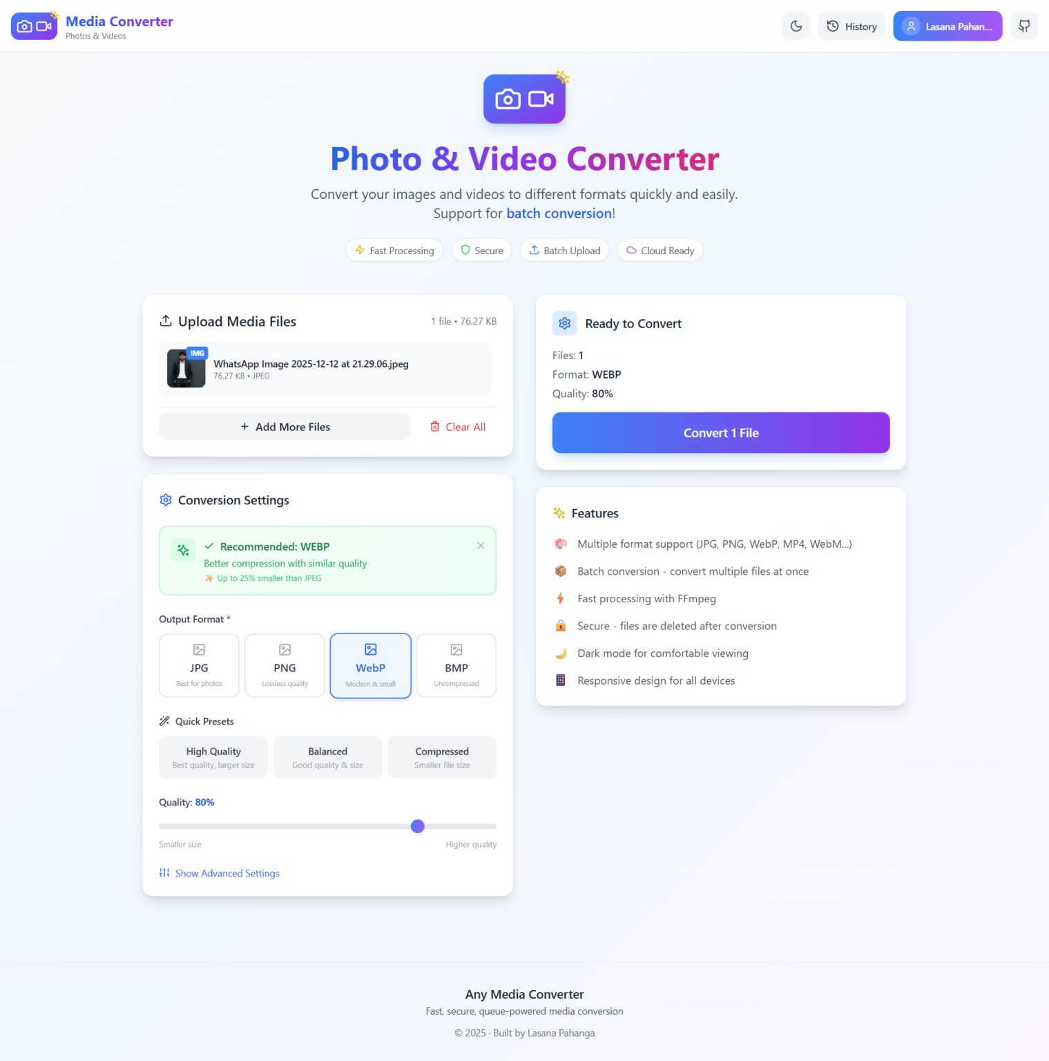 Media Converter Screenshot 2